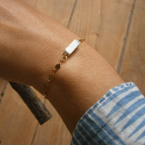 Bracelet en pierre d’howlite