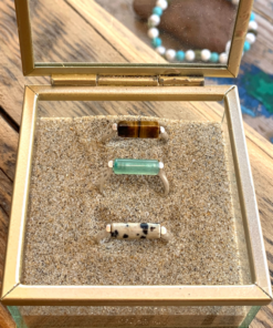 Aventurine, jaspe dalmatien, oeil de tigre