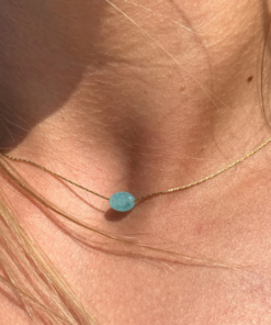 Collier pierre ovale amazonite