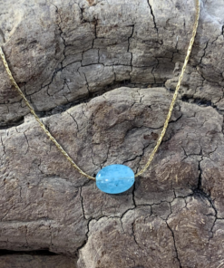 Collier pierre ovale Amazonite