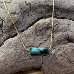 Collier pierre turquoise africaine