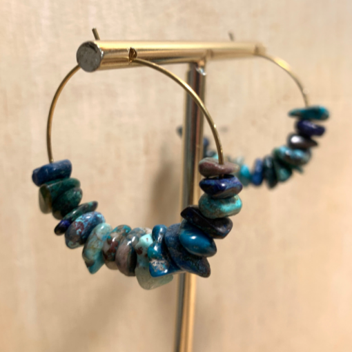 Boucles d’oreilles chrysocolle