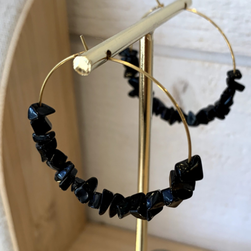 Boucles d’oreilles onyx