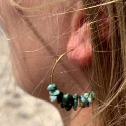 Boucles d’oreilles turquoise africaine