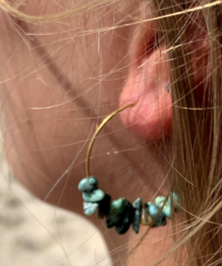Boucles d’oreilles turquoise africaine