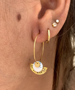 Boucles d’oreilles Howlite