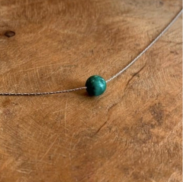 Petite pierre ronde Malachite