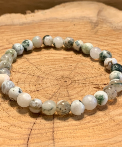 Bracelet pierres fines agate mousse