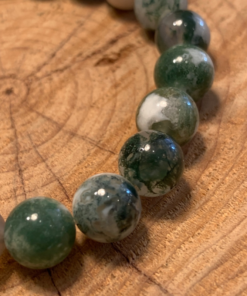 Bracelet pierres fines agate mousse