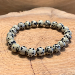 Bracelet pierres fines jaspe dalmatien