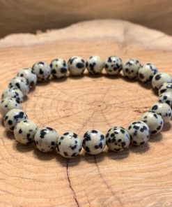 Bracelet pierres fines jaspe dalmatien