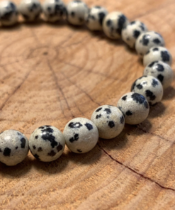 Bracelet pierres fines jaspe dalmatien