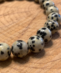 Bracelet pierres fines jaspe dalmatien