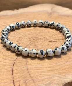 Bracelet pierres fines jaspe dalmatien