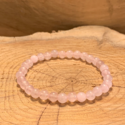 Bracelet en pierre fines quartz rose