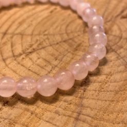 Bracelet en pierre fines quartz rose