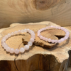 Bracelet en pierre fines quartz rose