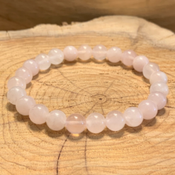 Bracelet en pierre fines quartz rose