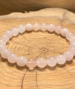 Bracelet en pierre fines quartz rose