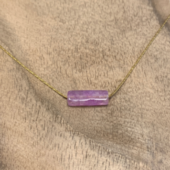 Collier pierre rectangle Améthyste