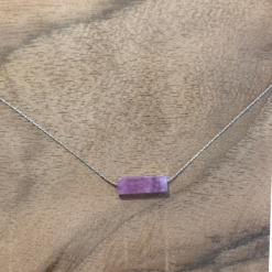 Collier pierre rectangle Améthyste