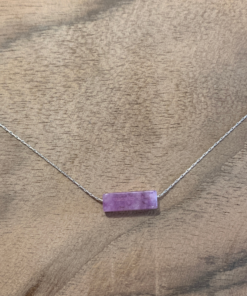 Collier pierre rectangle Améthyste