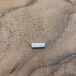 Collier pierre rectangle Howlite