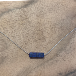 Collier pierre rectangle Lapis lazuli