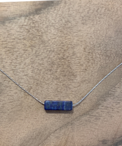Collier pierre rectangle Lapis lazuli